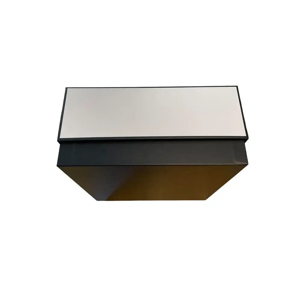 Chanel Gift Box‎ Storage Square 8.5” x 8.5” x 3.5” White Black Logo Cardboard